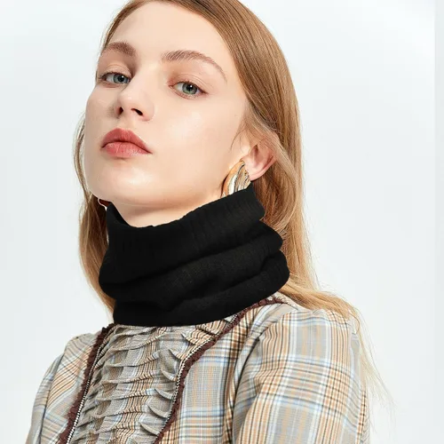 Miniatura 7 de Bufanda de cuello de punto de invierno, calentador de cuello para hombres y mujeres, a prueba de viento, bufanda de esquí para clima frío, deportes