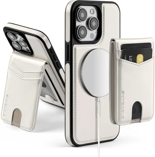 SkyEagle Magsafe Funda tipo cartera desmontable 2 en 1 para iPhone 15 Pro Max con tarjetero, para mujeres y hombres, magnética, de piel sintética,