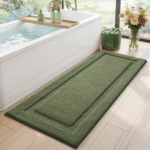 Miniatura 17 de LUMI Alfombras grandes y ultrasuaves para baño, antideslizantes con respaldo de goma, tapete de baño absorbente y lavable de secado rápido, alfombra