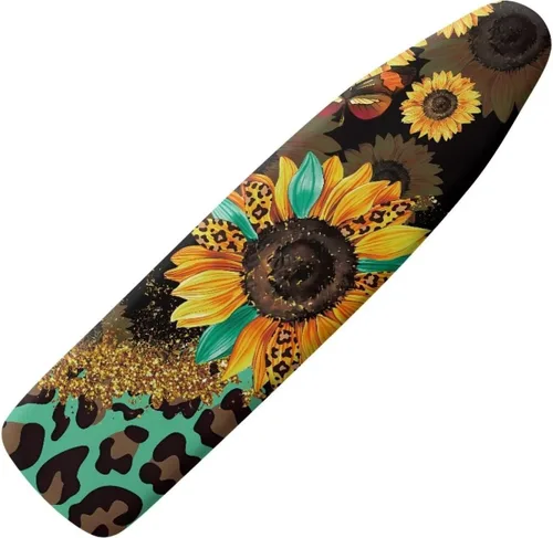 Miniatura 9 de Funda floral a prueba de arañazos para tablas de planchar de tamaño estándar, reflectante, con 3 ganchos y bucles para decoración de tablas de 15 x