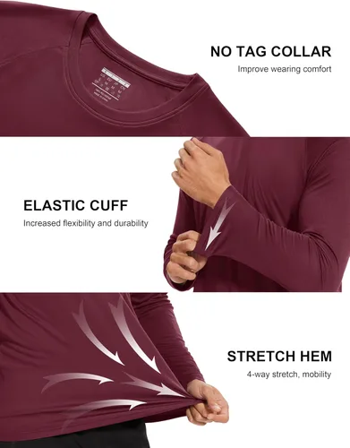 Miniatura 157 de MAGCOMSEN Camisas de manga larga para hombre, protección solar UPF 50+, camisetas atléticas para senderismo, correr, entrenamiento, protección