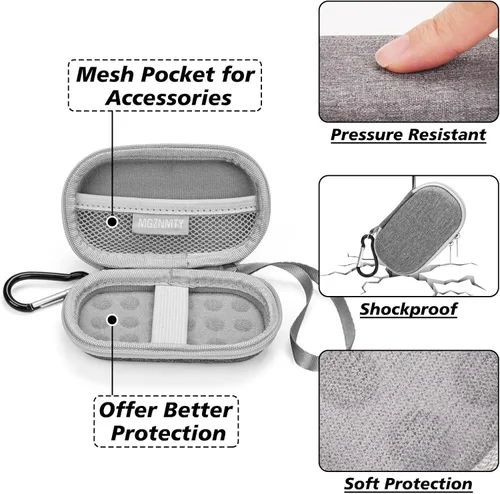 Miniatura 5 de MGZNMTY Estuche de viaje rígido portátil para AliveCor Kardia Mobile Monitor cardíaco Personal EKG/KardiaMobile 6 dispositivos de monitoreo de Gris