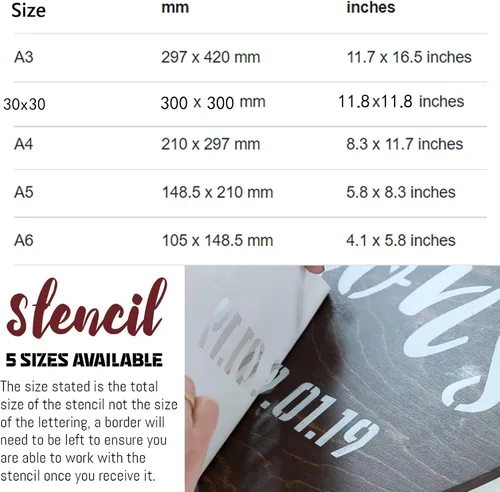 Miniatura 3 de Plantillas personalizadas para pintura en aerosol, personalizadas con logotipo/texto, plantillas de letras multiusos para madera, papel, tela