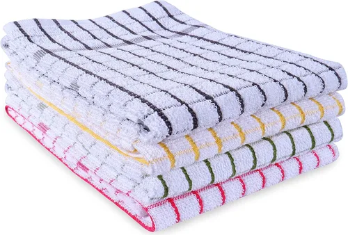 Miniatura 19 de AMOUR INFINI Juego de 8 paños de cocina - Ultra suaves, altamente absorbentes, paños de cocina de algodón terry de secado rápido de 12"x12" pulgadas