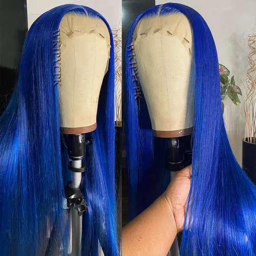 Miniatura 11 de Peluca con encaje frontal rubia ceniza, de 22 pulgadas de largo cabello sintético lacio, línea capilar prerasgueada, fácil de instalar, ligera