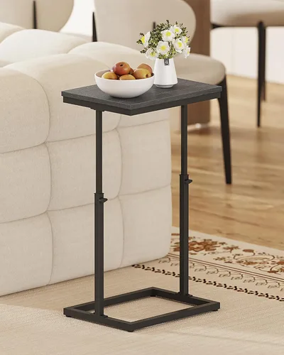 Miniatura 4 de TUTOTAK Mesa auxiliar, mesa auxiliar, mesa de sofá alta, mesa de sofá, sala de estar, dormitorio, negro TB01BK083P