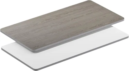 Miniatura 33 de Flash Furniture - Tapa de mesa de resina brillante de 30.0 x 48.0 pulgadas, con borde caído de 2.0 pulgadas de grosor Natural/Nogal