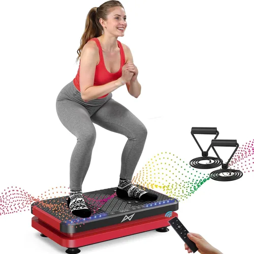 Miniatura 13 de AXV Placa de vibración para fitness, máquina de ejercicio, vibración, agitación, cuerpo completo, agitador, soporte vibrador, tabla para agitar