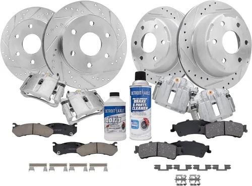 Miniatura 73 de Detroit Axle - Rotores de freno para Ford Mustang 2015, 2016, 2017, 2018, 2019, 2020, 2021, 2022, 2023, repuesto de rotores de freno de disco