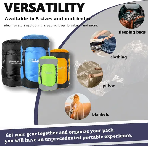 Miniatura 6 de Frelaxy - Bolsa de compresión con 40% más de almacenamiento, Saco de compresión de 11L/18L/30L/45L/52L, resistente al agua y ultra ligero para saco