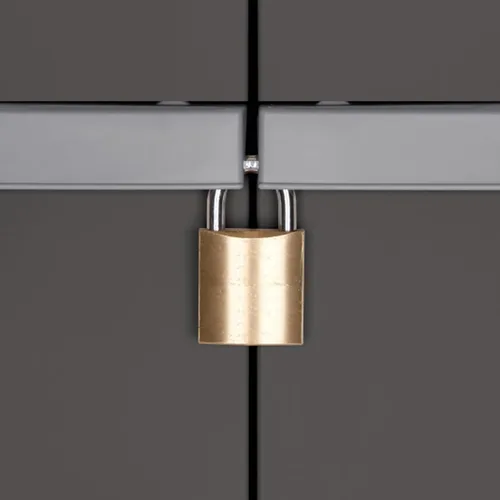 Miniatura 8 de Sterilite Gabinete de 4 estantes, almacenamiento útil con cerradura y estantes ajustables, gris - Unidad de estanterías de plástico para organizar