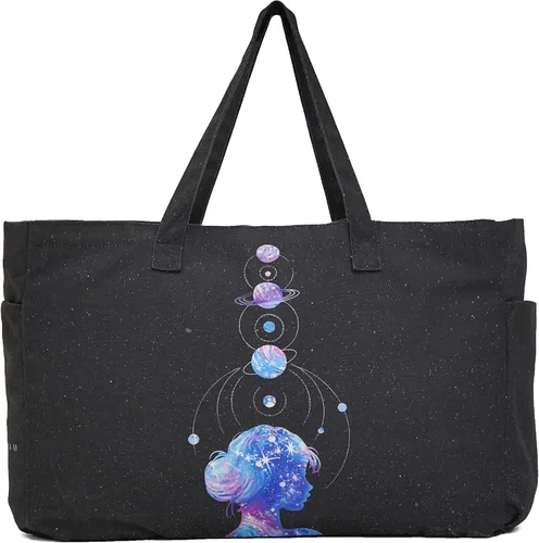 HEALTHY DREAM Elegante bolso de mano para mujer Bolso grande con asas de correa para el hombro yoga, playa, deportes, naturaleza y compras