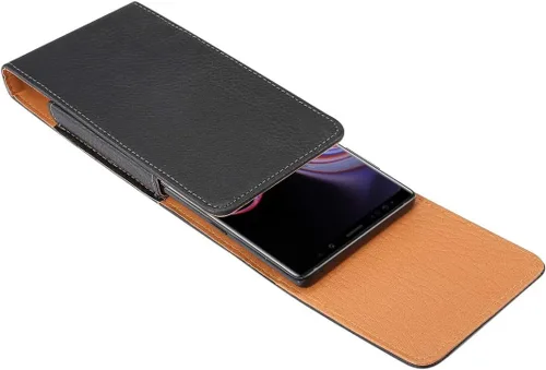 Miniatura 2 de Bolsa vertical de cuero para teléfono celular con funda de clip para cinturón para Samsung Galaxy S25 S24 S23 S22 S21 S20 Ultra S23 FE para 16 15 14