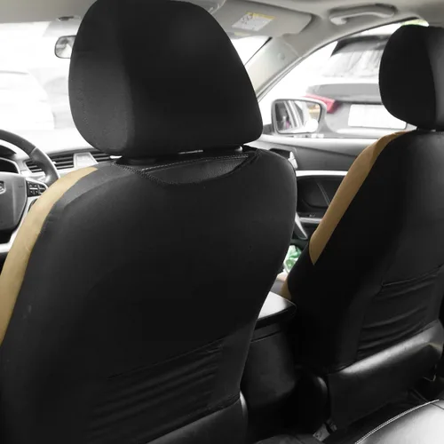 Miniatura 5 de BESULEN Fundas de asiento delantero de automóvil, 2 piezas protectores de asiento de cubo de poliéster, suaves y transpirables, cojines de asiento