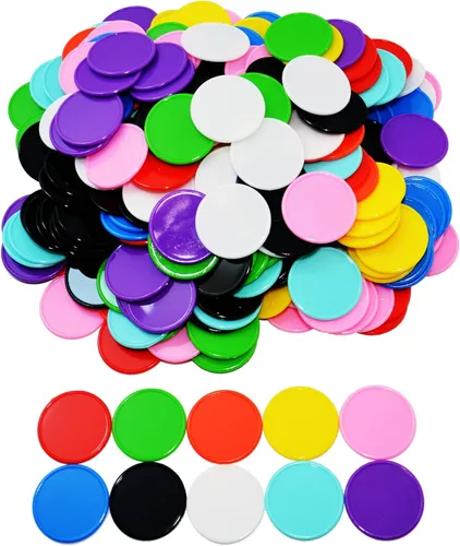 Miniatura 9 de Smartdealspro Fichas de póquer de plástico opaco de 1 1/2 pulgadas, 1.457 in, 10 colores, contadores de discos con caja para juegos de cartas