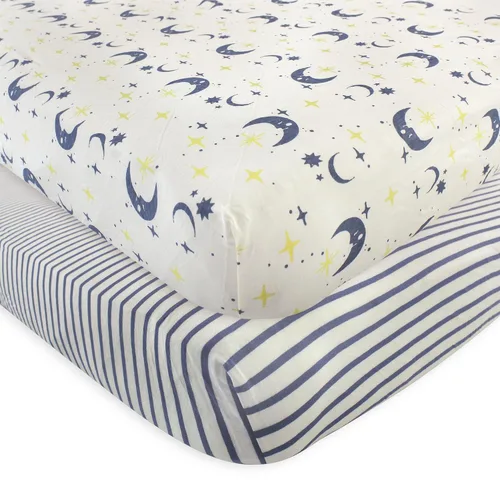 Miniatura 7 de Touched by Nature Sábana de cuna unisex de algodón orgánico para bebés y niños pequeños, a cuadros, gris sólido, talla única