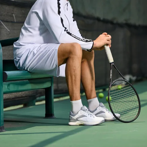 Miniatura 3 de FitVille Zapatos anchos de pickleball para hombre de toda cancha, zapatos de tenis con soporte de arco para fascitis plantar