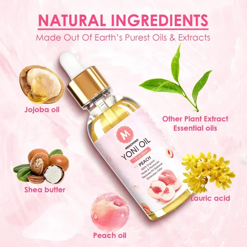 Miniatura 2 de Paquete de 2 aceite Yoni para mujeres, producto orgánico de cuidado femenino de melocotón, aceite esencial de Yoni 100% natural, 1 fl oz/1.0 fl oz/pc