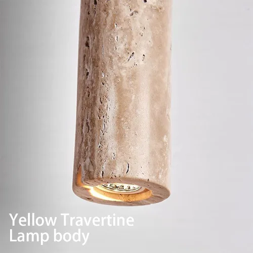 Miniatura 3 de Moderna lámpara colgante de mármol de piedra natural tubo largo vintage colgante accesorio de iluminación para isla de cocina, comedor, fregadero