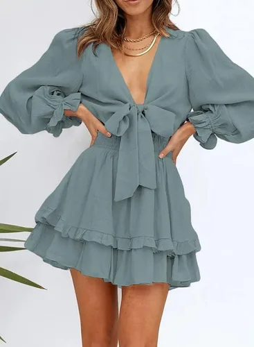 Miniatura 2 de Dokotoo - Conjunto de tankini para mujer con estampado de rayas de moda y forro doble (tallas CH-3XG)