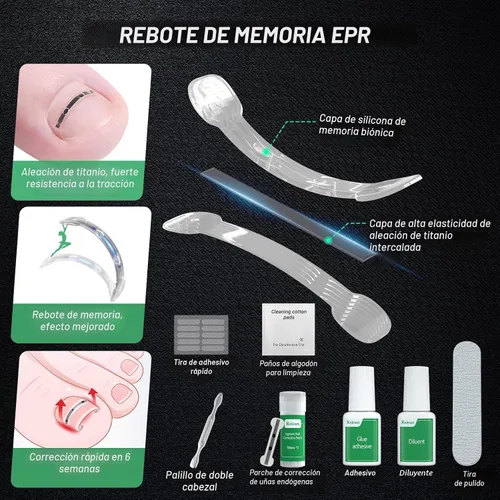 Miniatura 5 de Tratamiento de uñas encarnadas de aleación de titanio, herramientas de uñas y kit de eliminación de uñas encarnadas especialmente diseñado