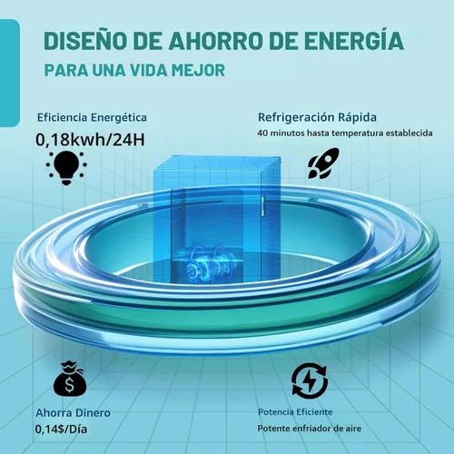 Miniatura 4 de Erivess - Refrigerador compacto para bebidas, 24 latas/0.9 pies cúbicos con puerta frontal de vidrio para refrescos, cerveza o vino, refrigerador