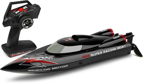 Miniatura 5 de Barco de Control Remoto de Alta Velocidad RC Brushless WL916 2.4G 55km/h Submarino RC con Luces LED para Pasatiempos Adultos Niños Favorito