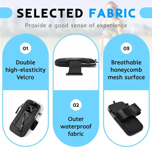 Miniatura 3 de Brazalete para correr, correa deportiva ajustable para correr, brazalete de entrenamiento para iPhone, bolsa de celular para ejercicio para hombres