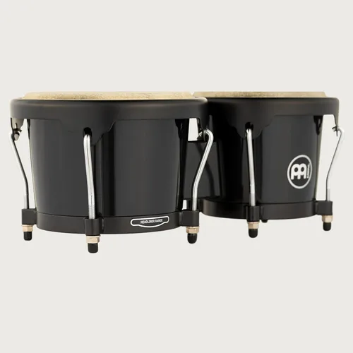 Miniatura 12 de Meinl Percussion HB100SNT-M bongós de madera natural de 6 3/4 y 8 pulgadas, Negro