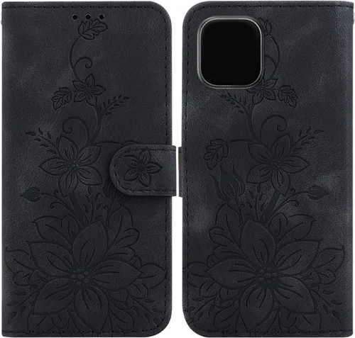 Compatible con Tecno Spark Go 1 4G Flip Kickstand Cover Compatible con Tecno Pop 9 Pro Card Slot Wallet Case Funda Negro