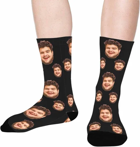 Miniatura 40 de Artsadd Calcetines personalizados para mujeres y hombres, amantes de los perros y gatos, regalos divertidos unisex personalizados