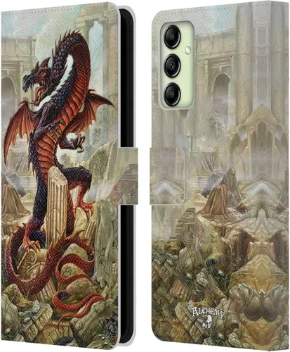 Miniatura 16 de Head Case Designs Officially Licensed Alchemy Gothic Caduceus Rex Dragon Leather Wallet Case Compatible with Samsung Galaxy A14 5G