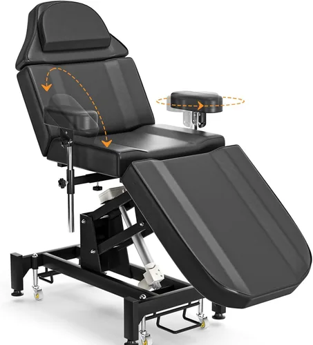 Miniatura 12 de Camas de spa eléctricas, sillas faciales para esteticista, silla de tatuaje, cama con reposabrazos ajustables y spa de altura para belleza