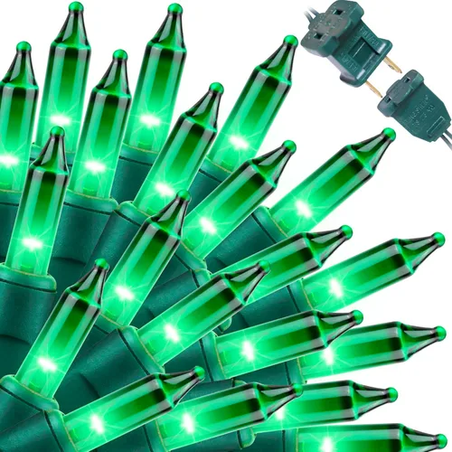 Miniatura 27 de LAMPHOME Cadena de luces navideñas, juego de 100 mini luces incandescentes para uso en interiores y exteriores (Amarillo)