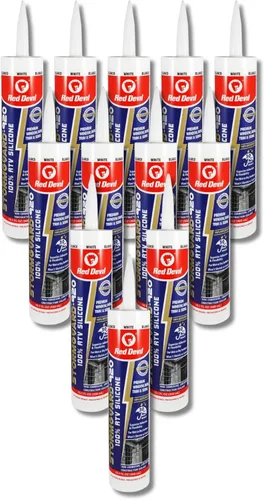 Miniatura 17 de Red Devil 0785 Silicone Ultra 100% RTV Sellador de silicona, tubo de 2.8 onzas, blanco, paquete de 1