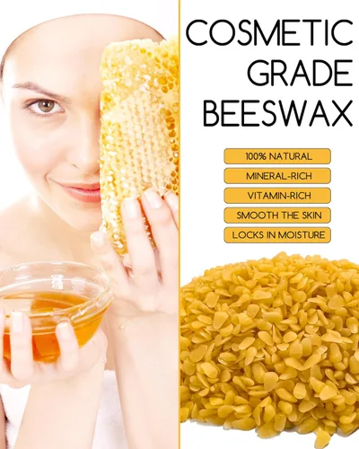 Miniatura 3 de TRINIDa - Pellets de cera de abejas de 2 libras (32 onzas), cera de abejas amarillas 100% orgánica para velas de bricolaje, cera de abeja para hacer