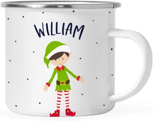 Miniatura 12 de Andaz Press Taza de café de acero inoxidable con nombre personalizado de 11 onzas para niños, diseño de búho azul festivo, 1 paquete, taza