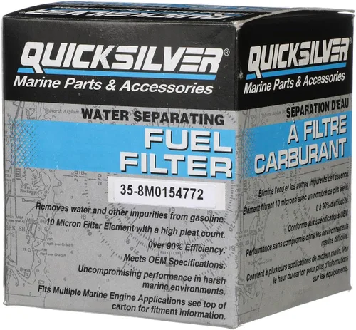 Miniatura 2 de Quicksilver - Filtro de combustible separador de agua para fueraborda Johnson/Evinrude seleccionados - Reemplaza Johnson/Evinrude 5009676, 502906