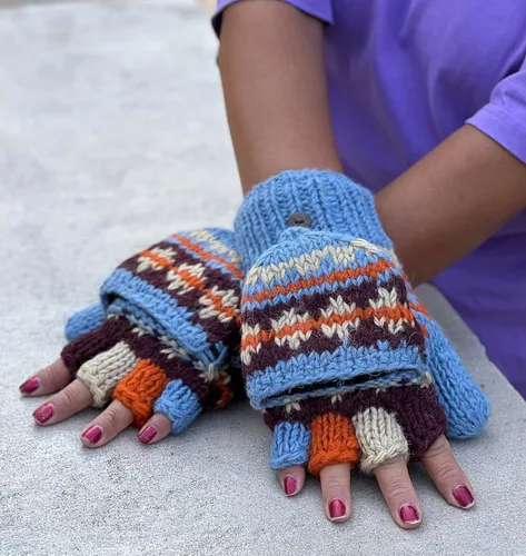 Miniatura 5 de Nepal - Juego de guantes y gorro de lana de esquí