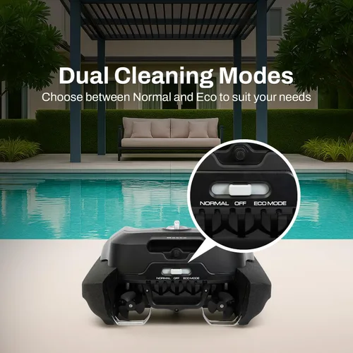 Miniatura 3 de Betta Flex Espumador robótico para piscina con energía solar – Sin cables con modos de limpieza duales, protección de piscina de tacto suave. Gris