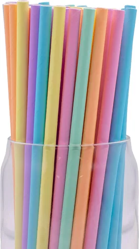 Miniatura 51 de Paquete de 150 pajitas de papel biodegradables con lunares rojos de 4 capas (compostables, no tóxicas, sin BPA)