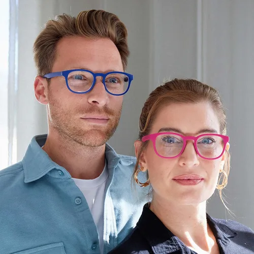 Miniatura 3 de OPULIZE Gafas de lectura POP y lentes de sol de lectura para mujeres y hombres, marco redondo mate resistente a los arañazos con bisagras de Paquete