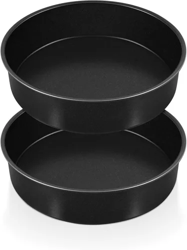 Miniatura 10 de P&P CHEF - Juego de moldes para pasteles antiadherentes de 6 pulgadas, 2 piezas, moldes redondos para hornear pasteles para tier smash, no tóxicos