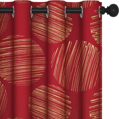 Miniatura 30 de Deconovo Cortinas opacas, 2 paneles, 52 x 72 pulgadas, cortinas con aislamiento térmico para oscurecer la habitación, con ojales para dormitorio
