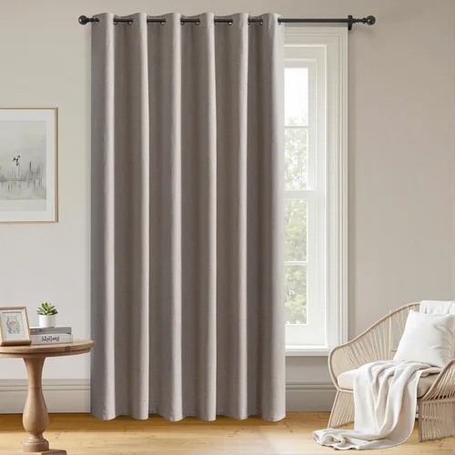Miniatura 43 de Cortinas opacas para sala de estar, cortinas 100% opacas de 90 pulgadas de largo, juego de 2 paneles de 2 paneles, con aislamiento térmico, pestaña