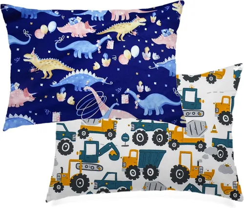 Miniatura 9 de Funda de almohada de viaje para niños, 2 paquetes de fundas de almohada 100% algodón para niños pequeños para ropa de cama, funda de almohada de 14