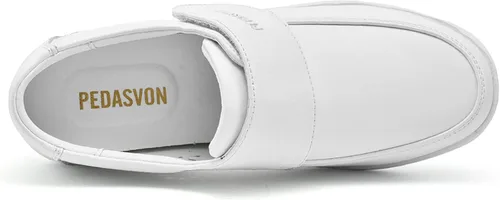 Miniatura 2 de PEDASVON Zapatos de enfermería para el cuidado de la salud para mujer ligeros cómodos zapatos de enfermería mocasines de restaurante impermeables
