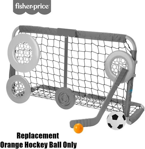 Miniatura 4 de Piezas de repuesto para Fisher-Price Let's Goal! Sports Net - HBW32 ~ Reemplazo de pelota de hockey naranja