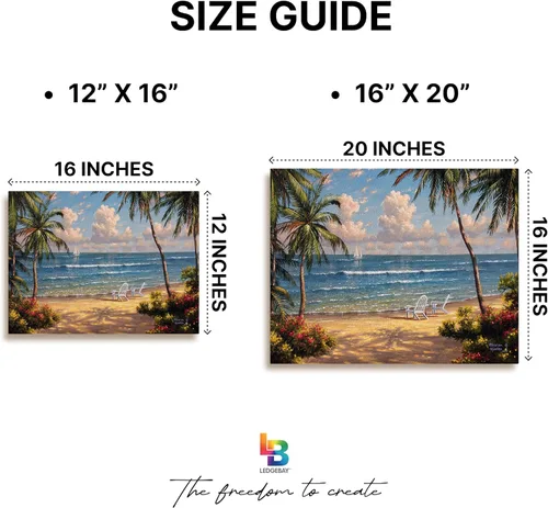 Miniatura 5 de Ledgebay Kit de pintura por números DIY para adultos en lienzo enmarcado: kit de pintura por números para principiantes a avanzados, los kits