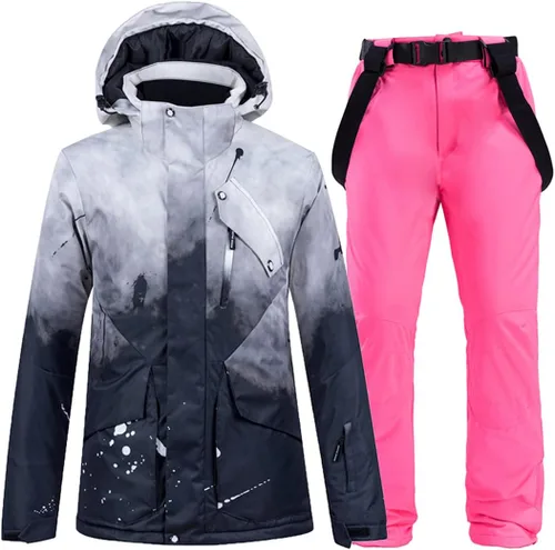 Miniatura 7 de Conjunto de pantalones gruesos y cálidos para mujer, para esquí, snowboard, chaqueta